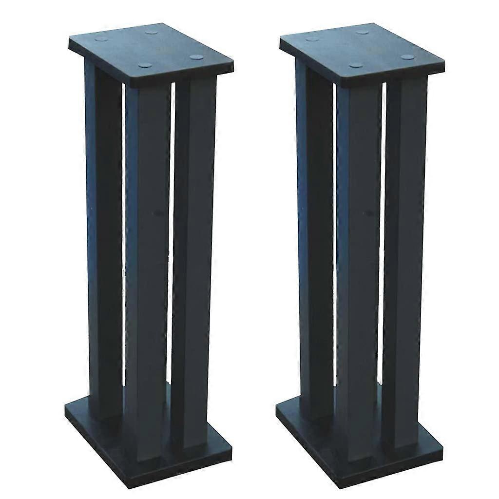 Speaker Stand Black Metal Floor Standing with SandFill Base and Vibration Isolation Spikes 28x28x55cm