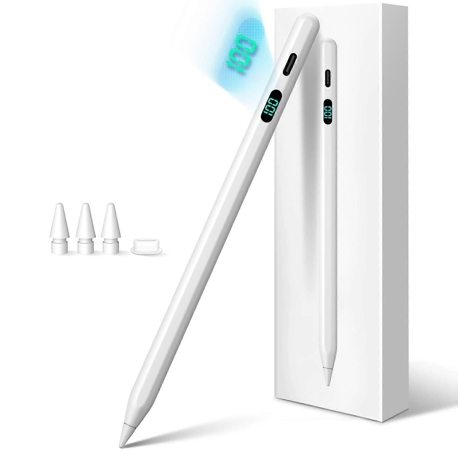Stylus Pen with Fast Charging LED Display, Palm Rejection, Tilt Recognition for iPad Pro, Air, Mini