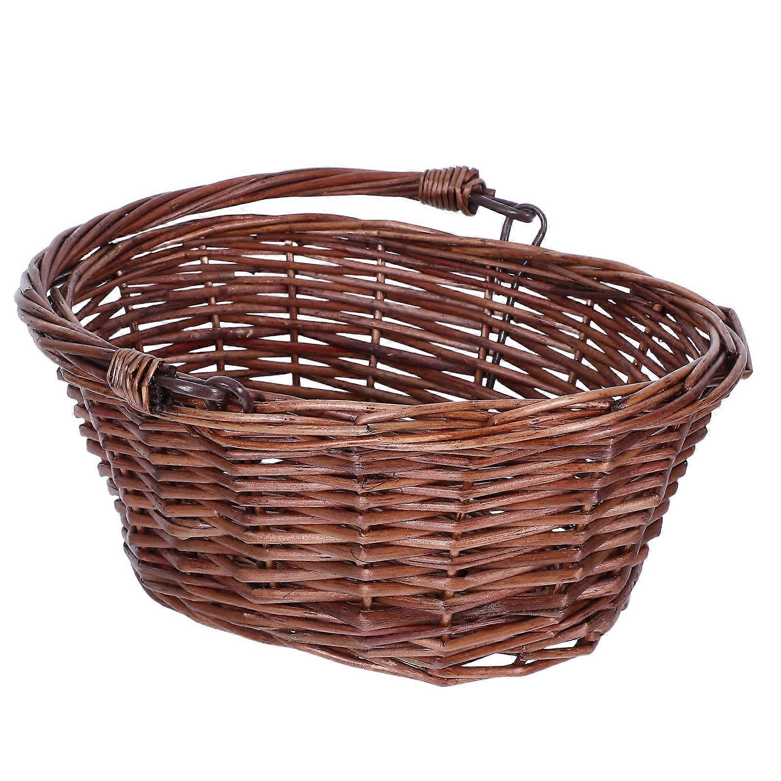Wicker Picnic Basket with Handle for Outdoor Use - Spacious Willow Storage