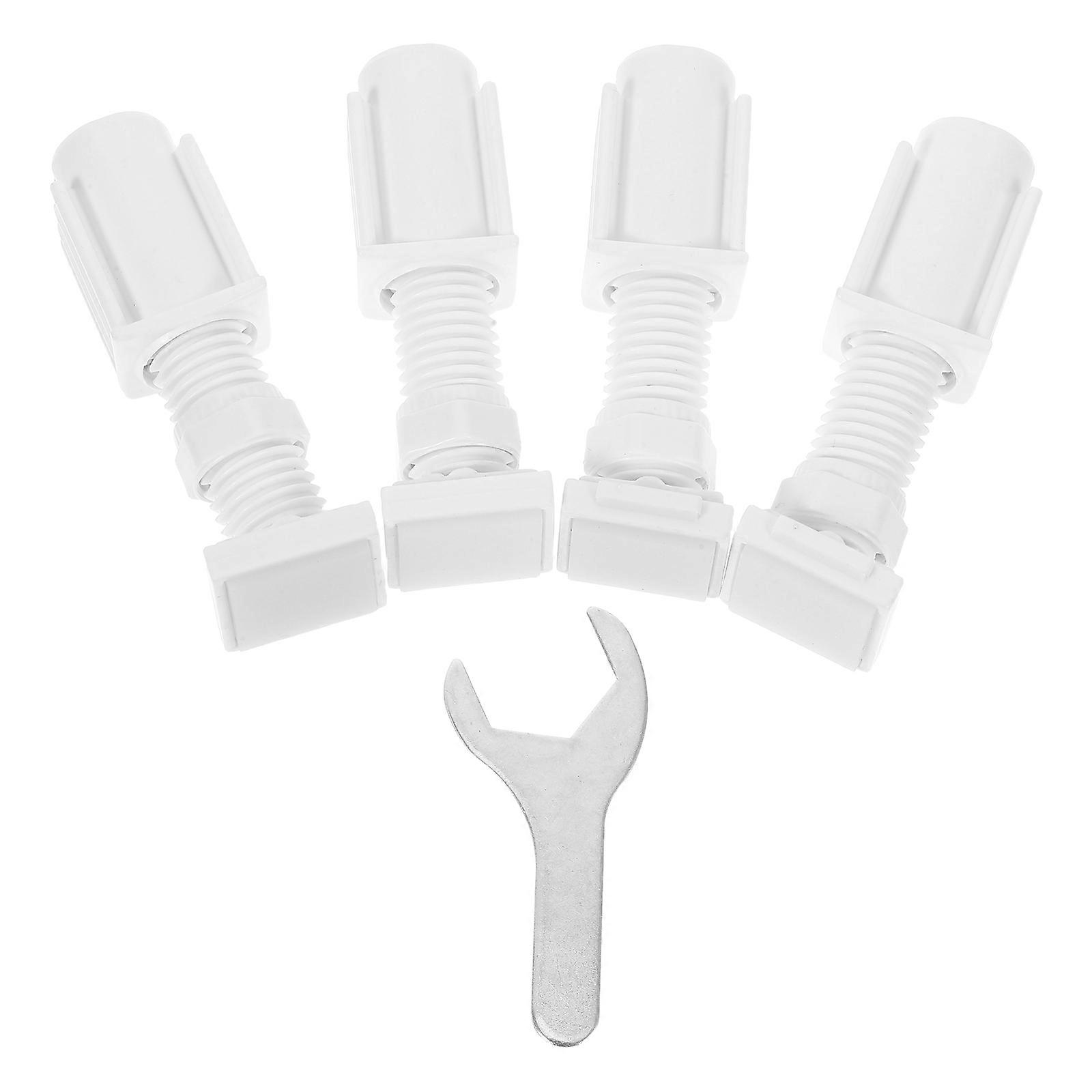 No Drill Blind Brackets for Curtains with Mounting Function 4Pcs White Plastic