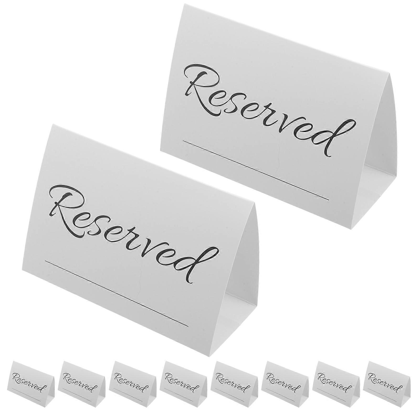 Wedding Place Card Reserved Signs with Name Line for Table Seating 20Pcs