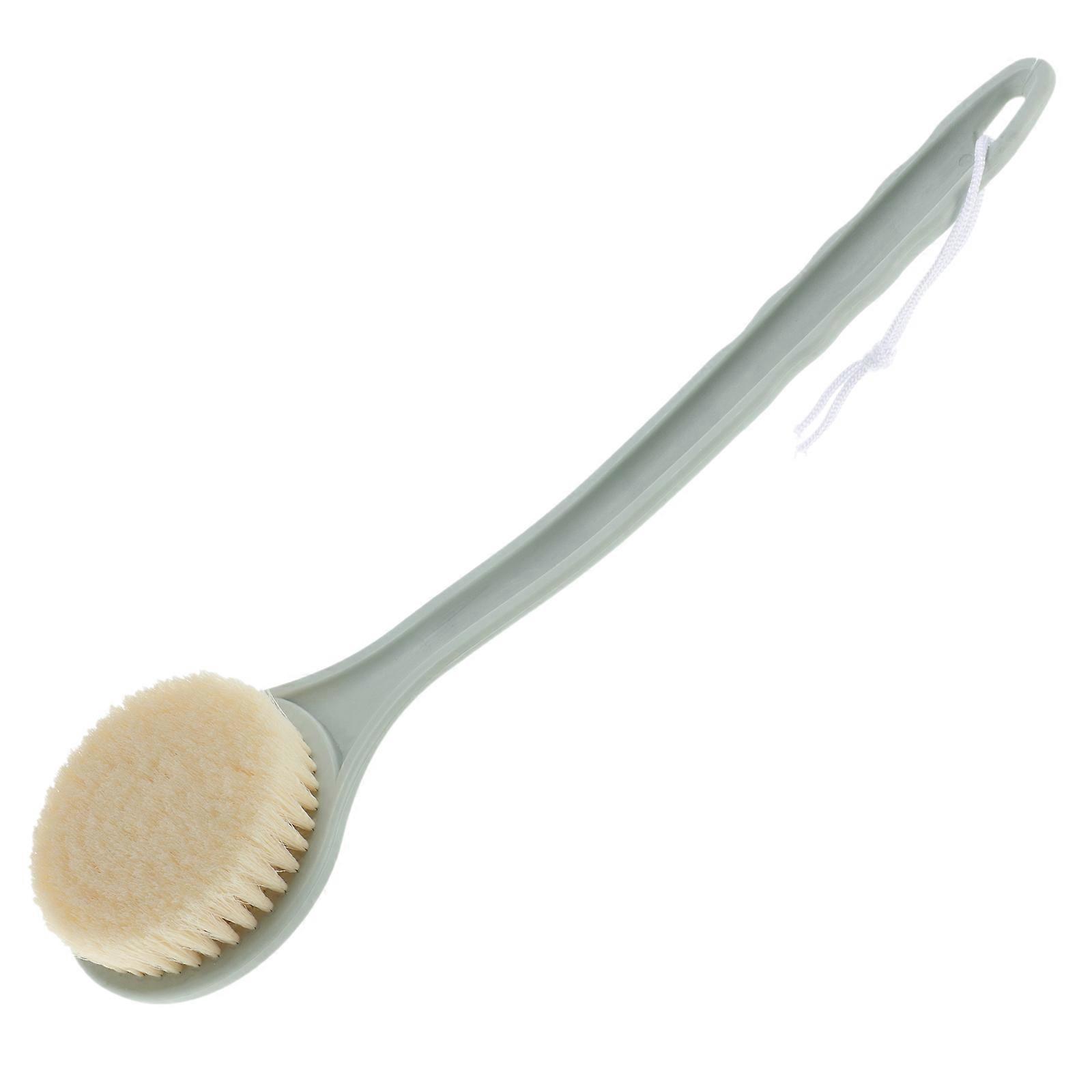 Long Handle Bath Brush for Shower with PP Material Green Color for Home Use Comfortable Texture 6.5 Inches