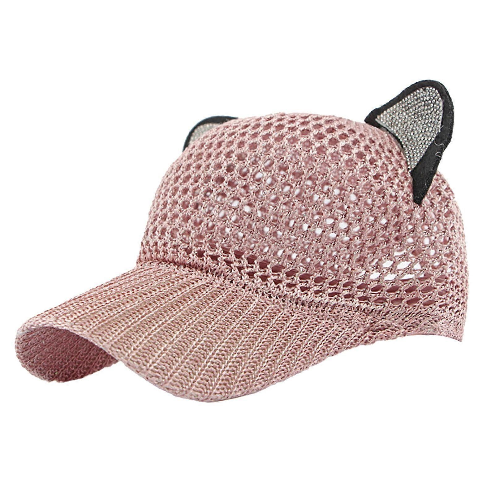 Cute Polyester Mesh Knitted Baseball Cap Breathable Sun Hat