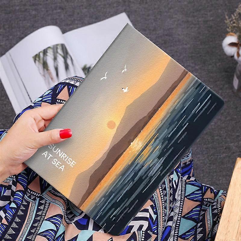 Capa elegante de silicone para iPad Pro 2018 de 11 polegadas com estampa do nascer do sol no mar.