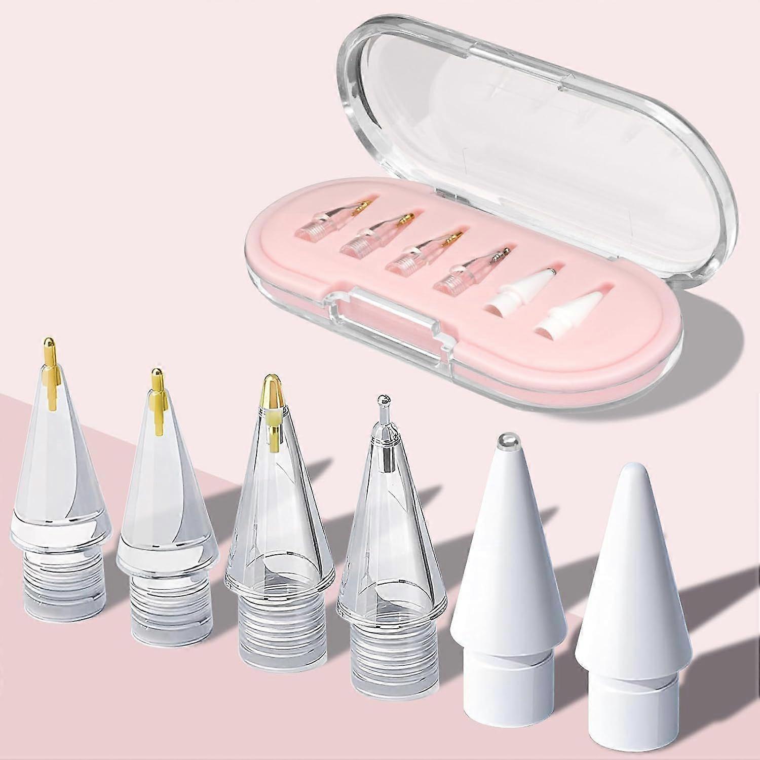 Upgraded Metal Replacement Pencil Tips for Apple Pencil Pro/1st Gen/2nd Gen/USB-C with Storage Case, Wear-Resistant Precise Control Nibs, iPad Stylus 