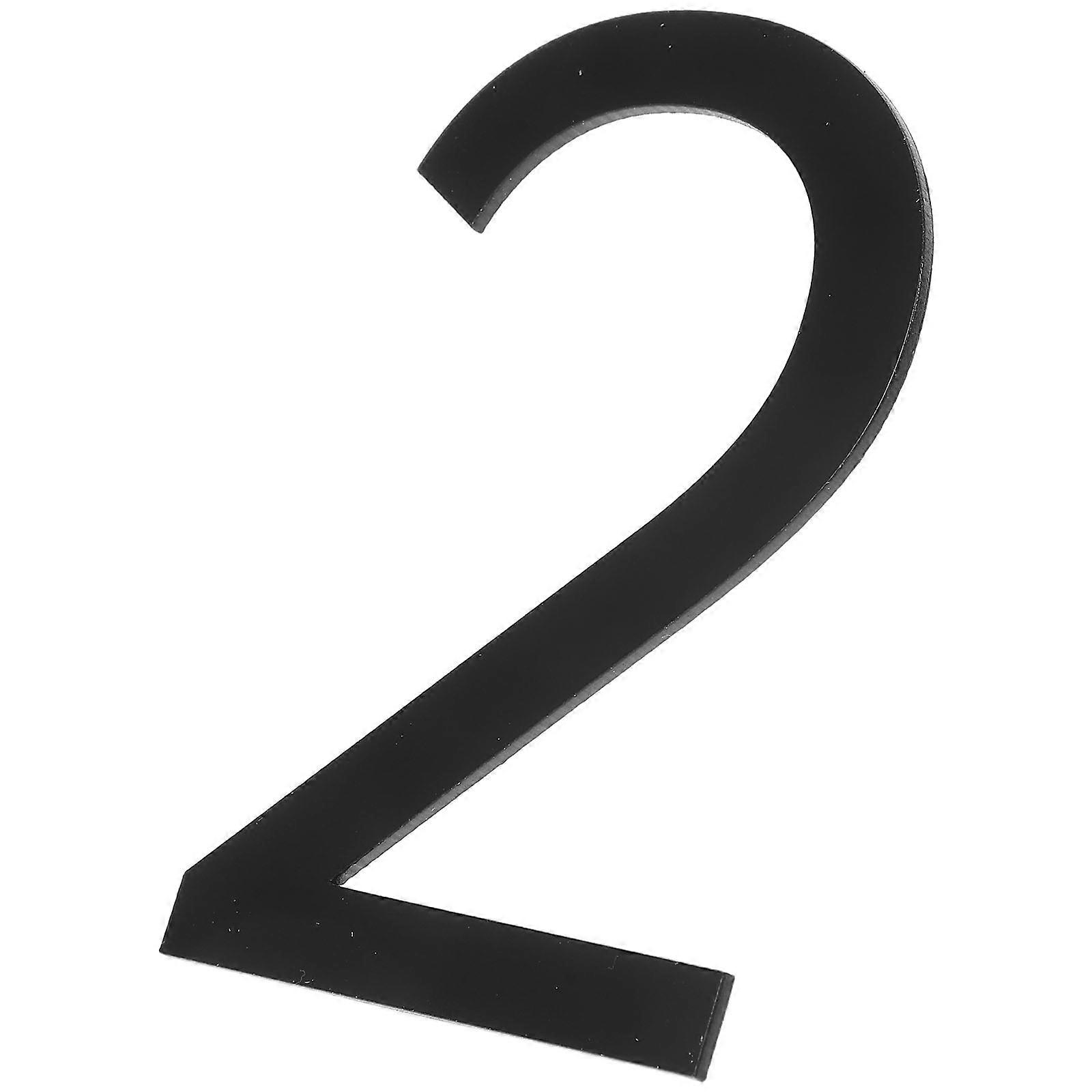 Black Acrylic Mailbox Numbers Sign for Home Address Display