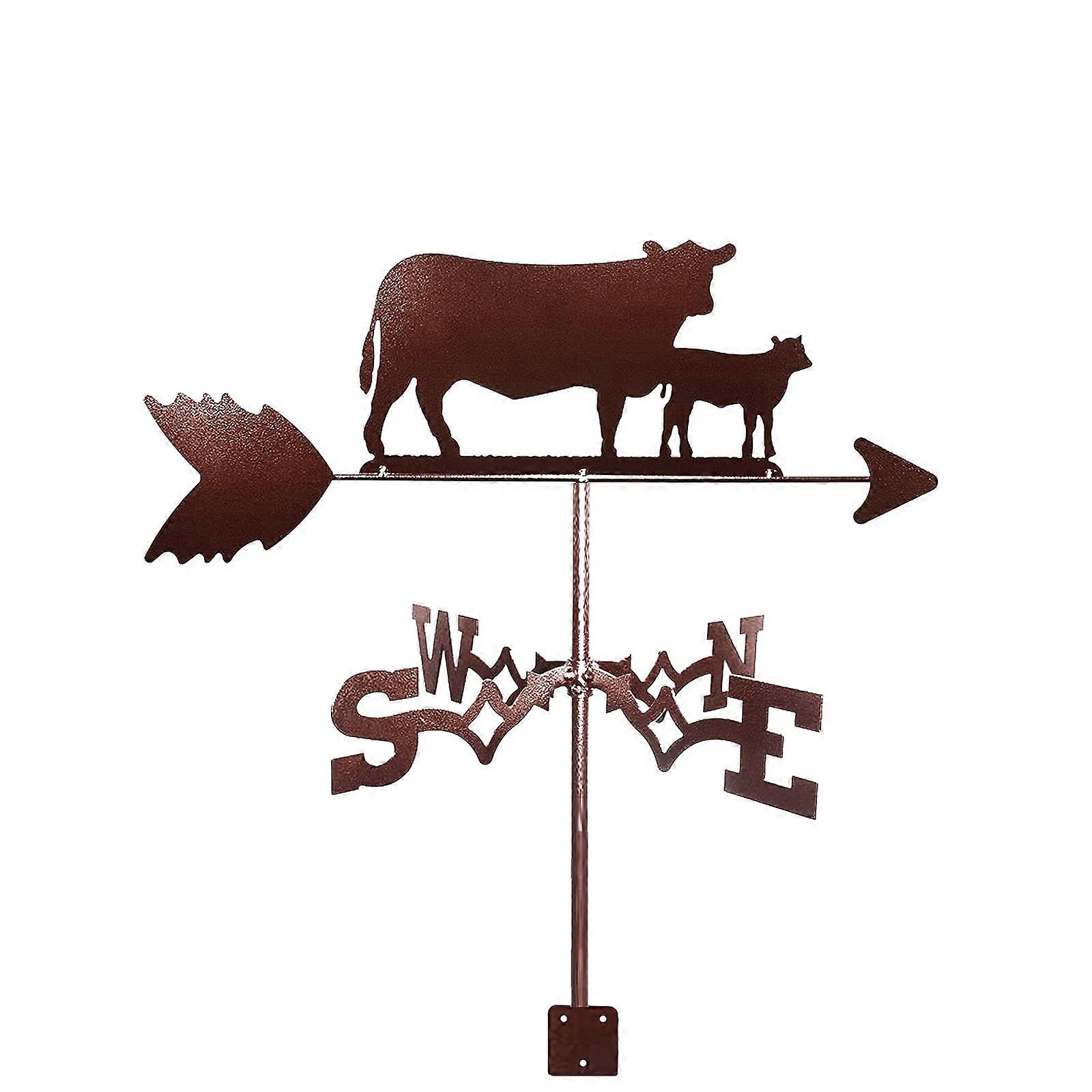 Metal Weather Vane Wind Direction Indicator with RustResistant Handcrafted Design for Garden Yard