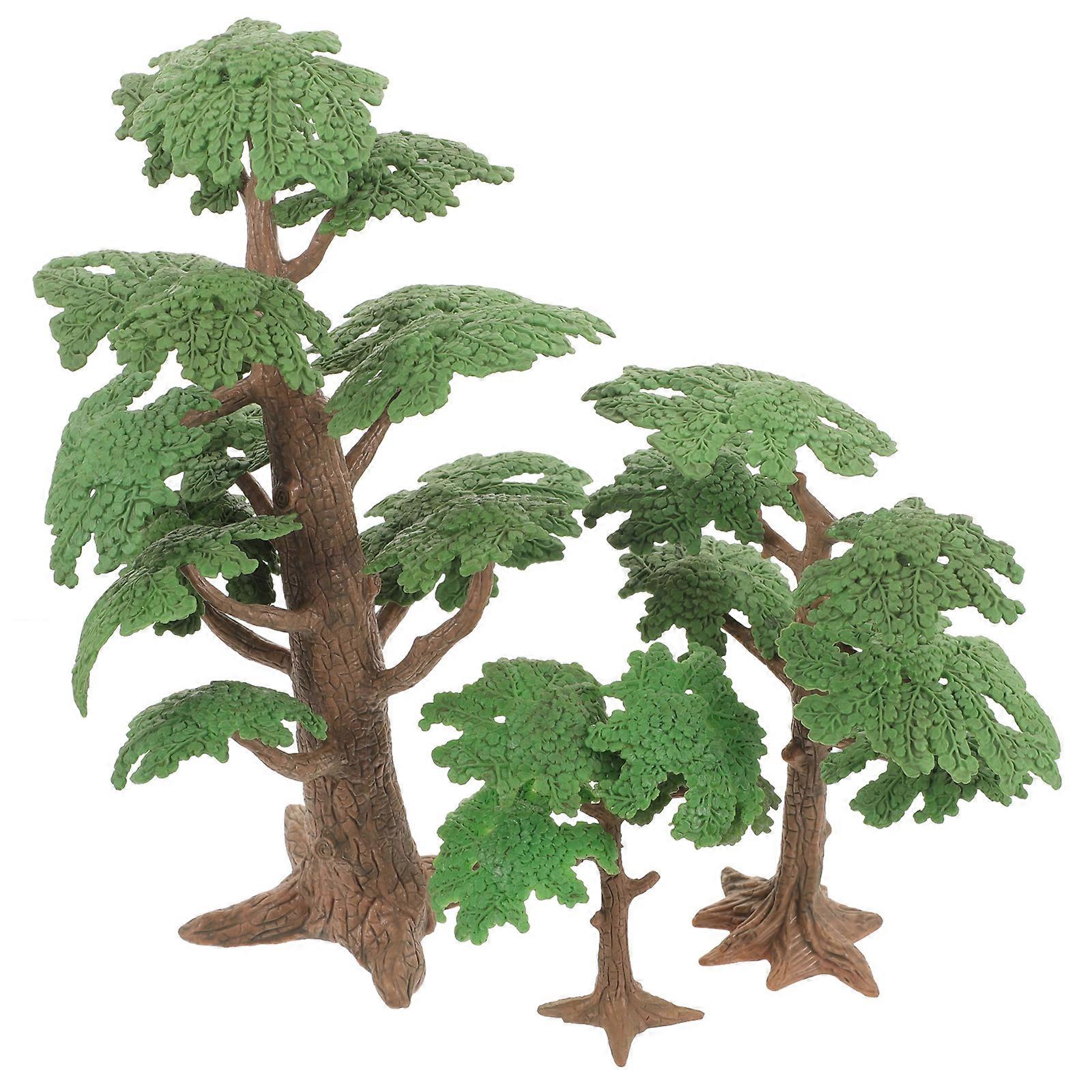 Miniature Tree Model Decorative Diy Projects Multi 24x16cm Landscape Enhancement 3Pcs