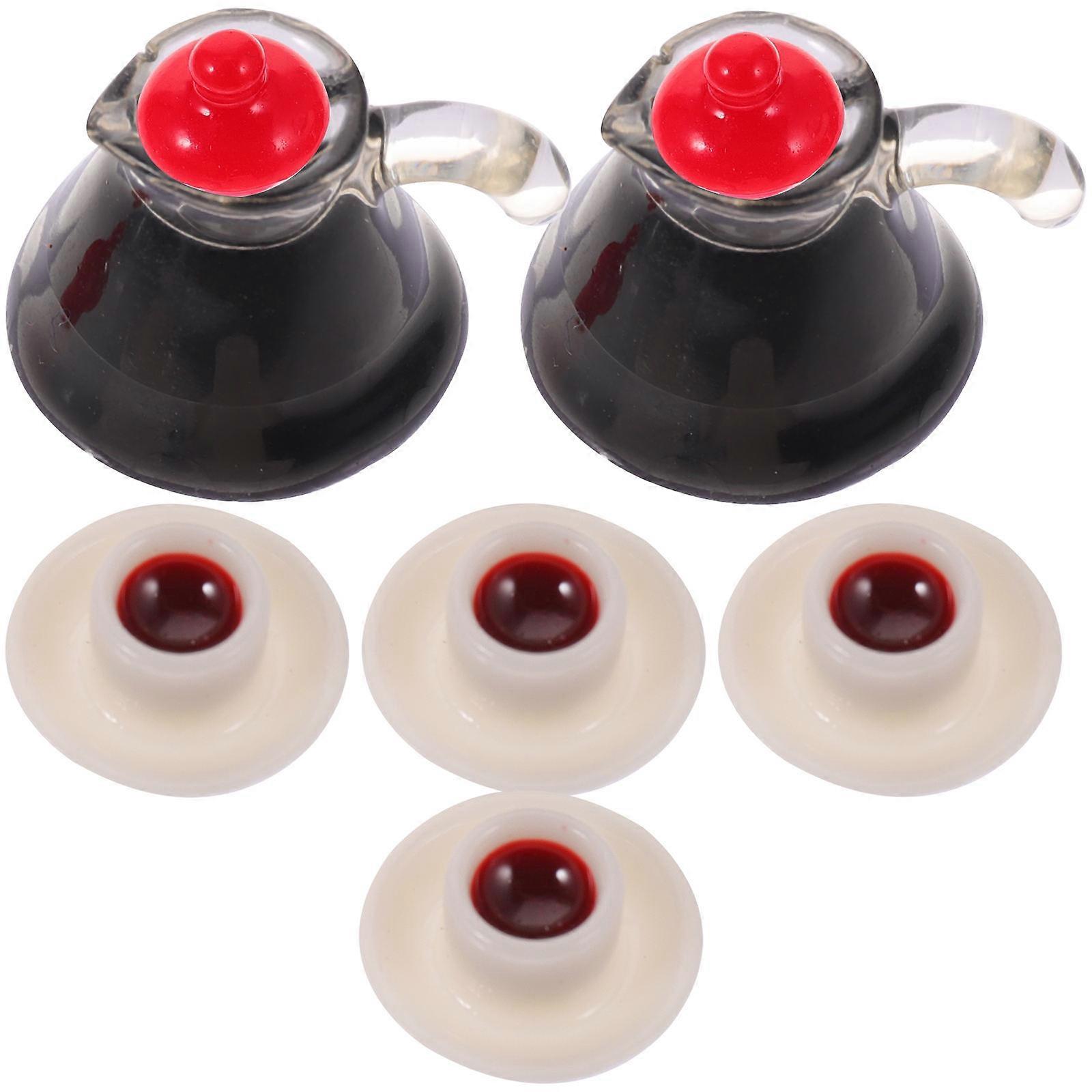 Miniature Coffee Kettle Mini House Prop for Decoration 2Sets