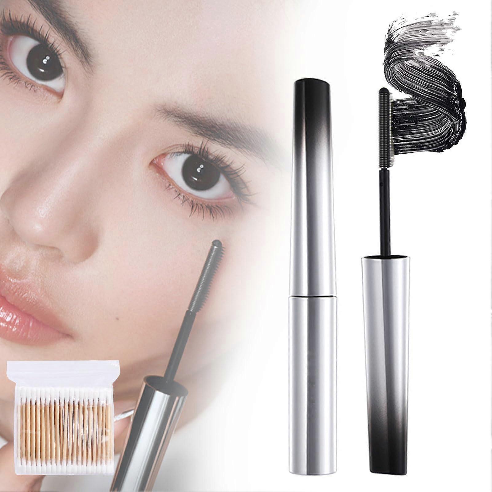 Waterproof Mascara Black 3 in 1 Smudgeproof Volumizing Lengthening Curling for Dramatic Lashes