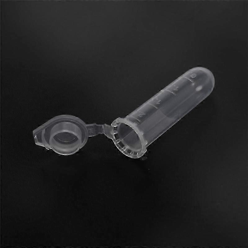 500 Pieces 2ml Clear Plastic Micro Tubes with Snap Caps for Laboratory Use
