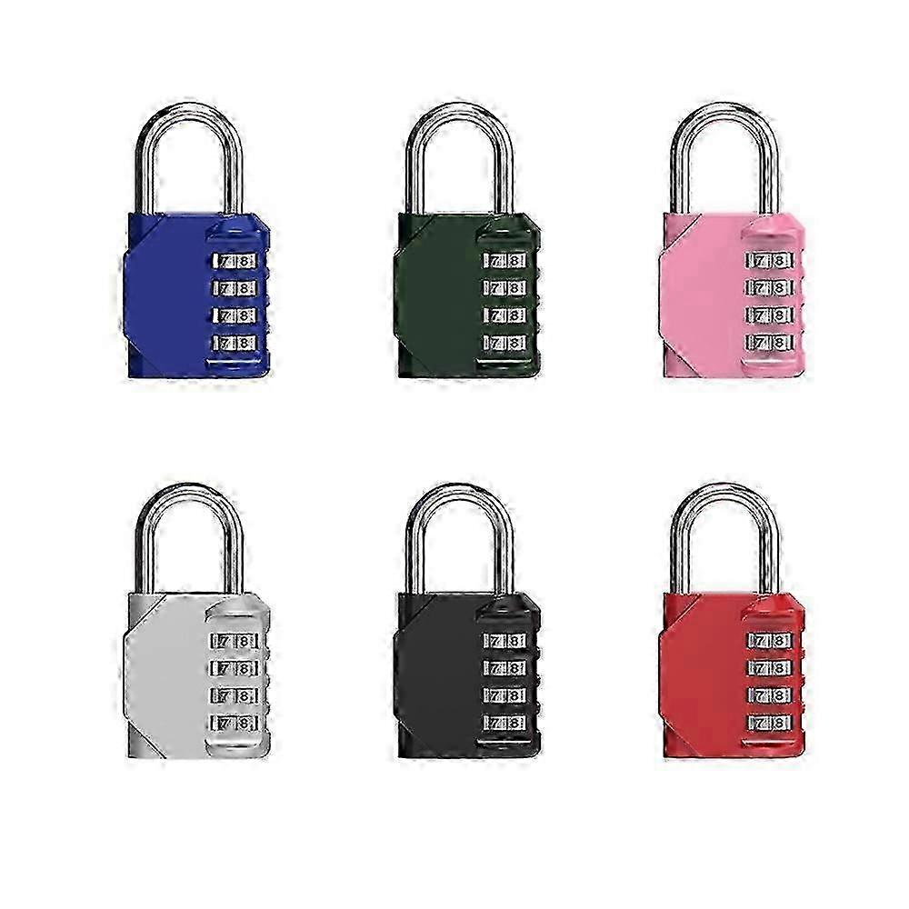 Set of 6pcs Code Padlock 4 Digit Code Locks(80*44*21mm) 26-27s