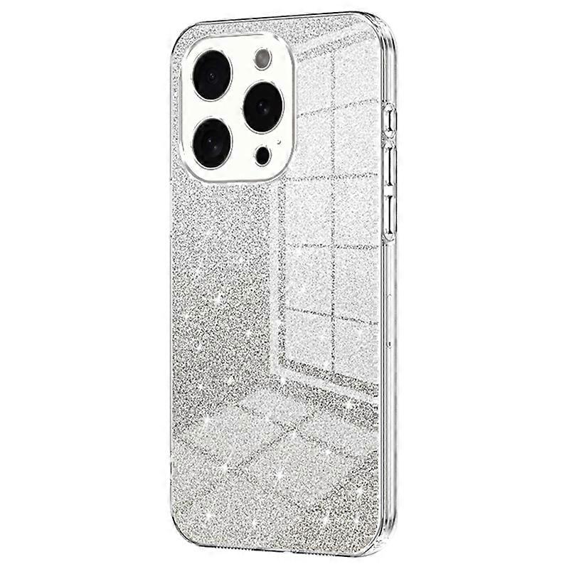 For iPhone 15 Pro Cell Phone Case Glitter Precise Cutout Flexible TPU Electroplating Cover