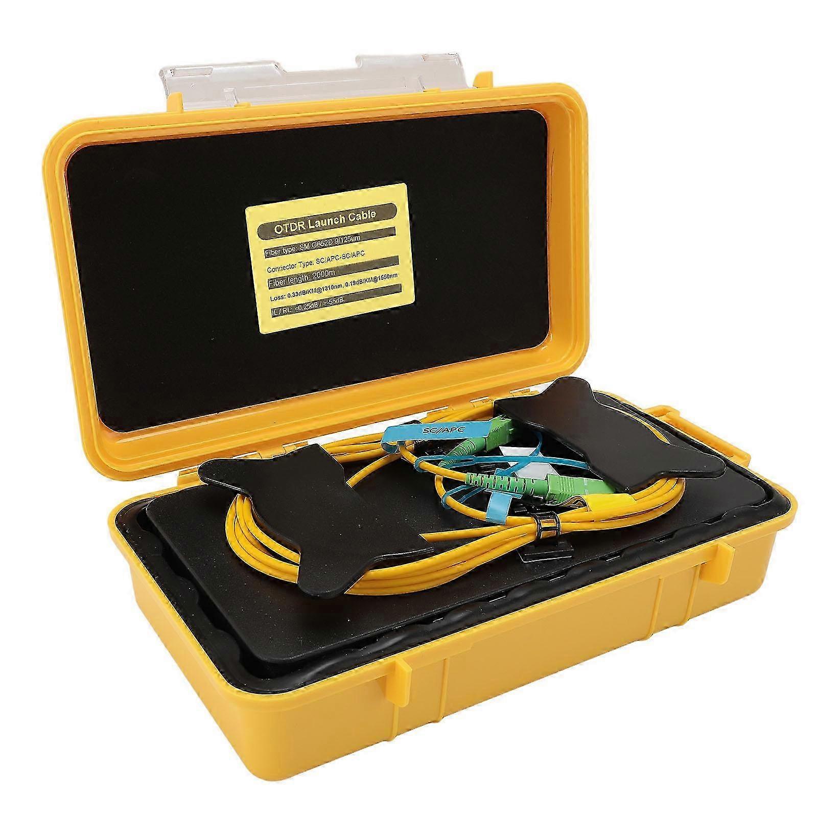 25-26 OTDR Launch Cable Box Testing Extension Cord SC Angled Connector Single Mode ...