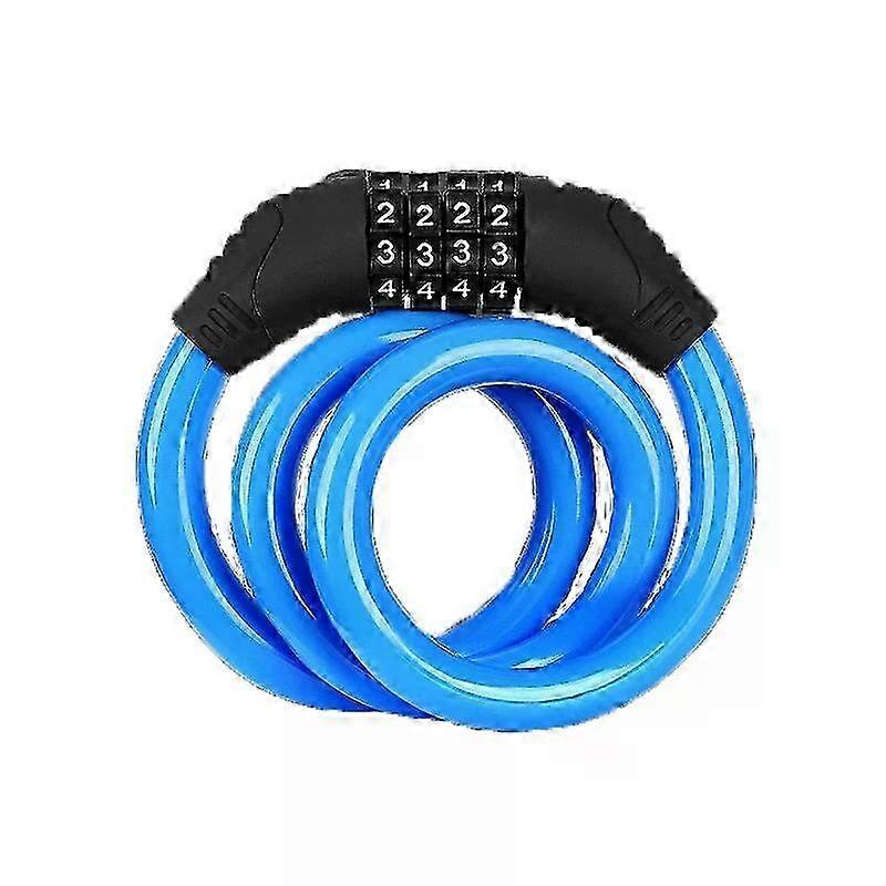 Bike Lock 4 Digit Combination, Heavy Duty CutResistant Steel Cable, Keyless Resettable Code
