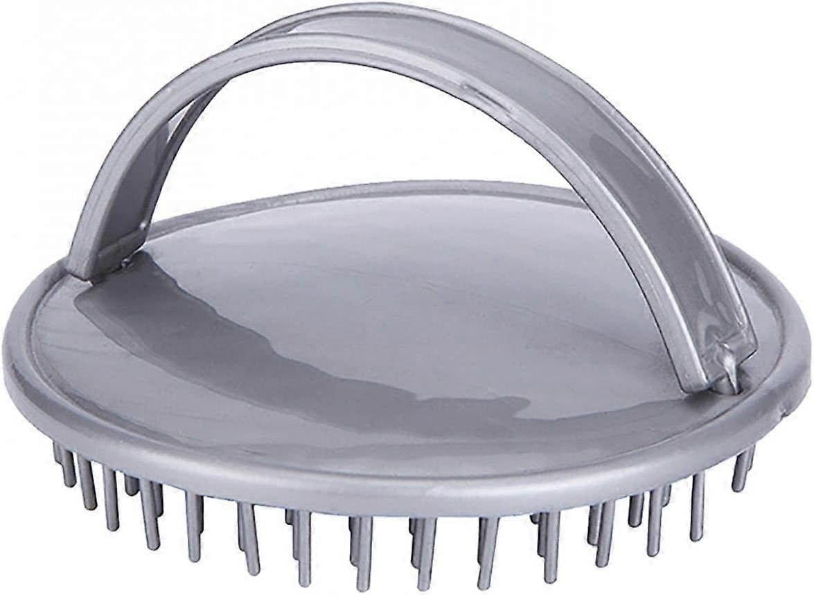 Scalp Massage Brush with Soft Silicone Bristles, AntiSlip Handle, Deep Cleansing, Gray