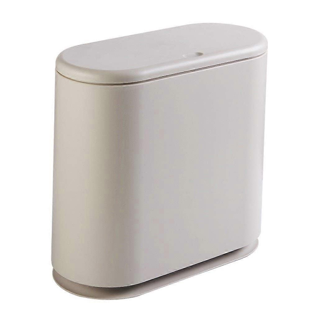 Large Capacity PushType Trash Can with Lid, Flip  Waste Bin for Kitchen Bathroom Bedroom