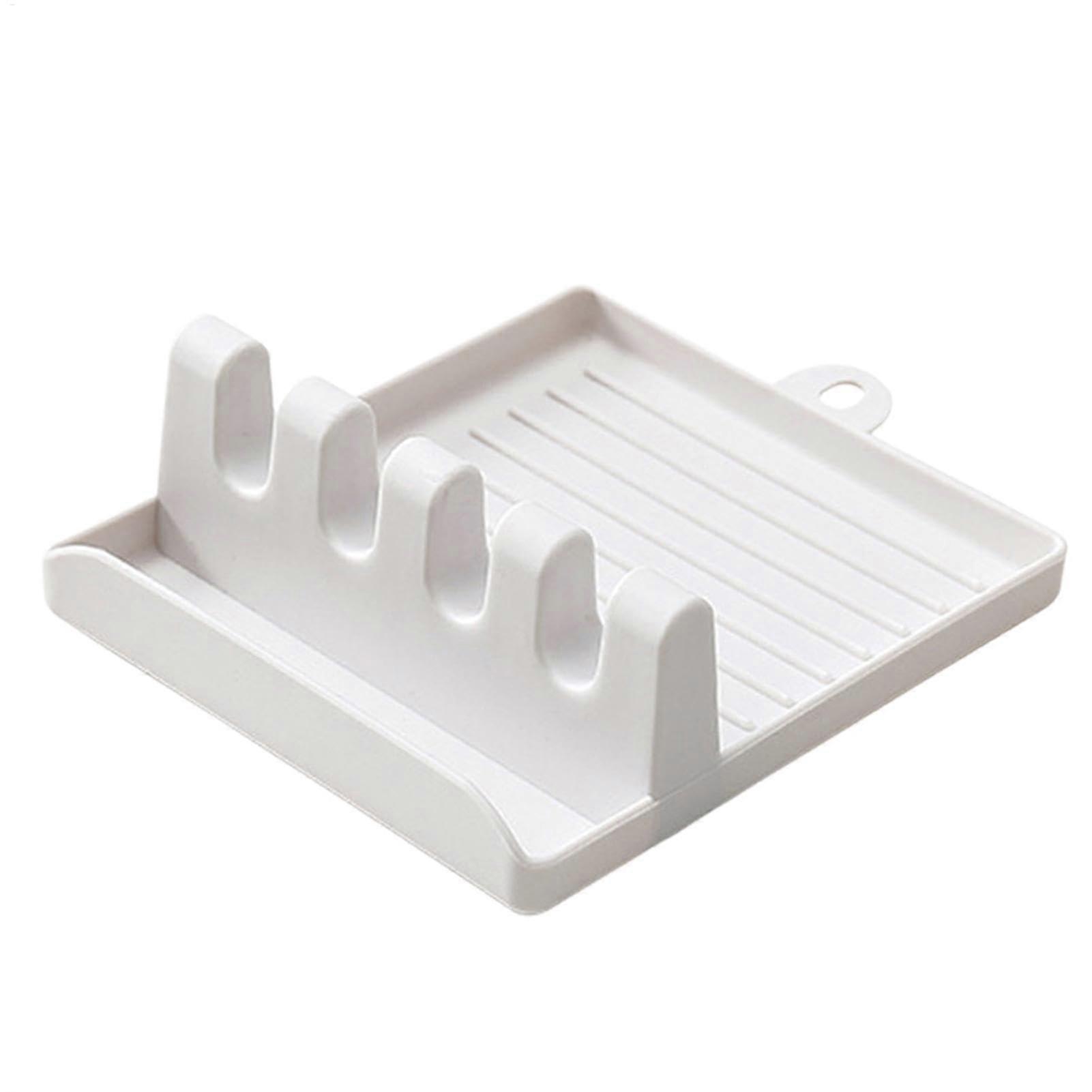 Utensil Rest with Lid Holder, Heat Resistant Countertop Drip Tray, Keeps Kitchen Clean