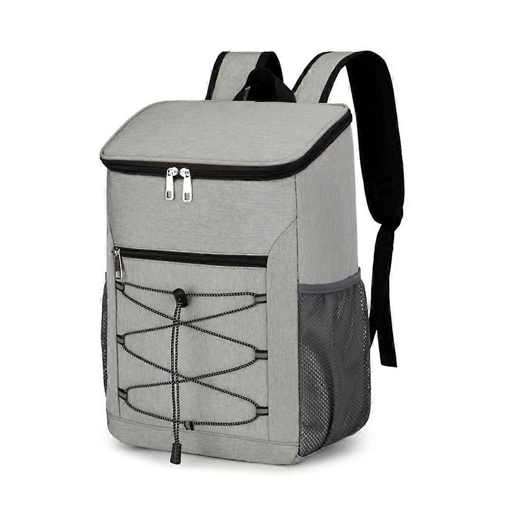 Insulated Cooler Backpack Large Capacity Leakproof for Camping Hiking Beach Trips Grey
