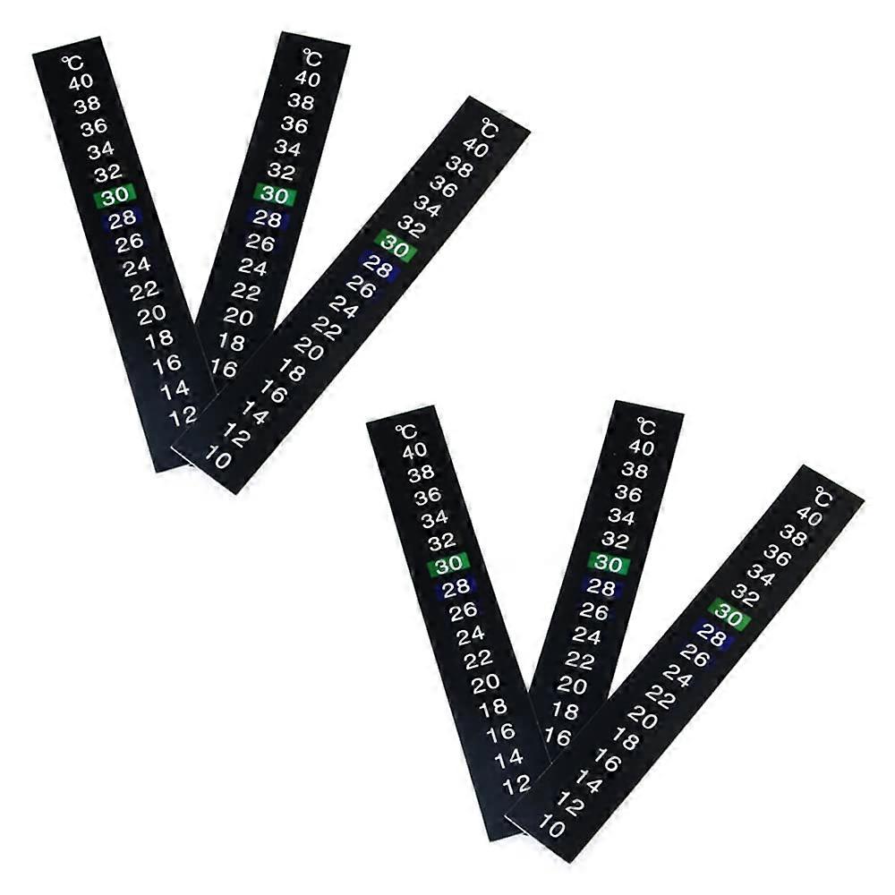 Aquarium Thermometer Strip with ColorCoded Display, Easy StickOn for Fish Tank, 6 Pack