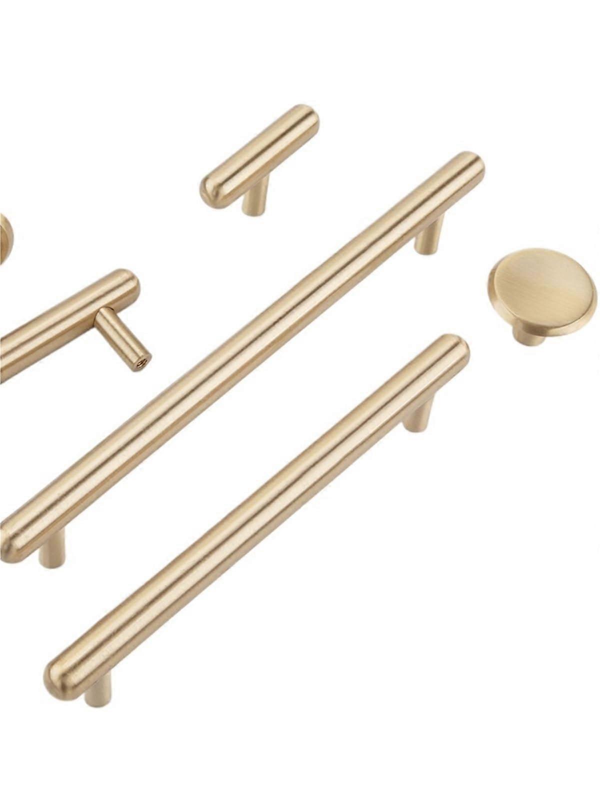 Brass Cabinet Handle Gold THandle Drawer Pull for Kitchen Cabinets Copper Finish 1Pcs 8878128