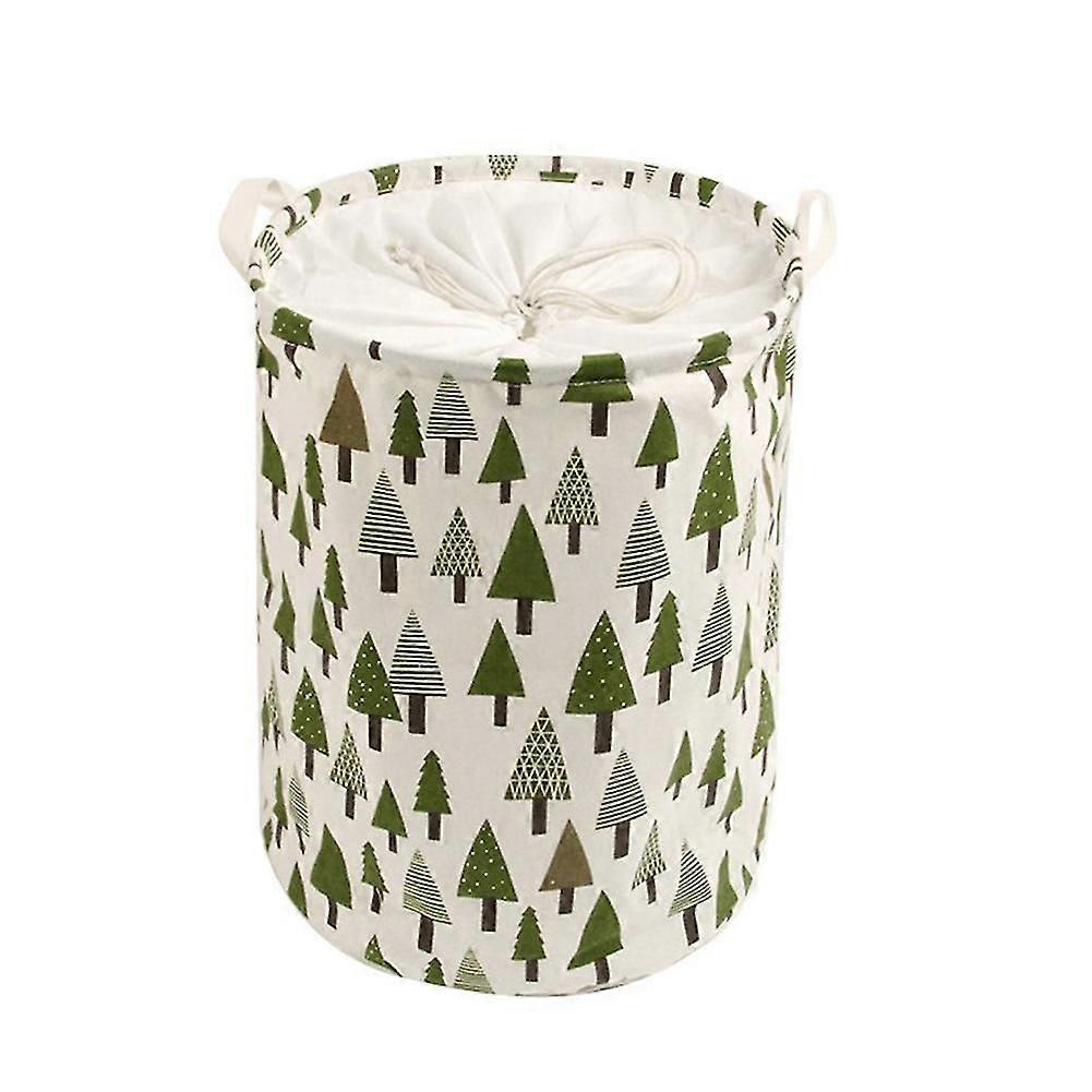 Foldable Drawstring Laundry Basket Dirty Clothes Toy Storage Bucket Organizer