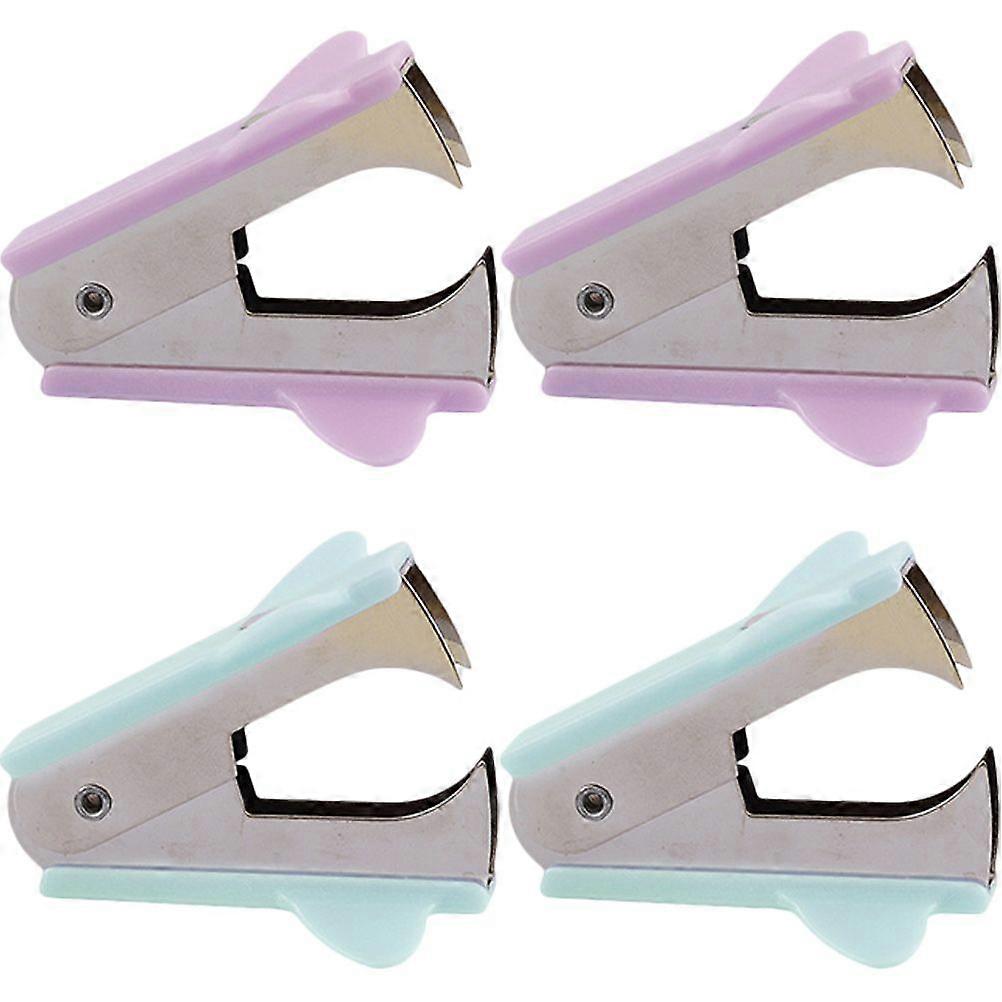 4pcs Portable Stapler Remover Office Staple Puller Delicate Staple Remover Home Supply