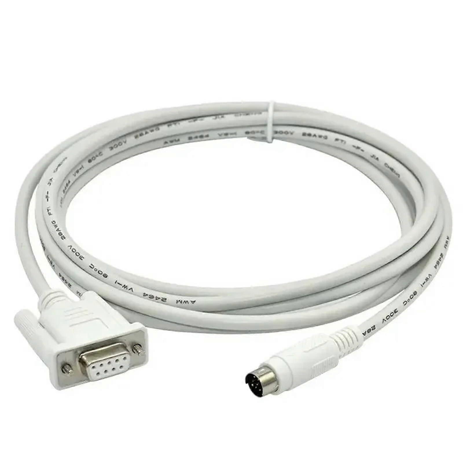 HMI Programming Cable TPCFX 3m White RS232 Serial for FX Series Touch Panel Stable Connection Ref: 8977