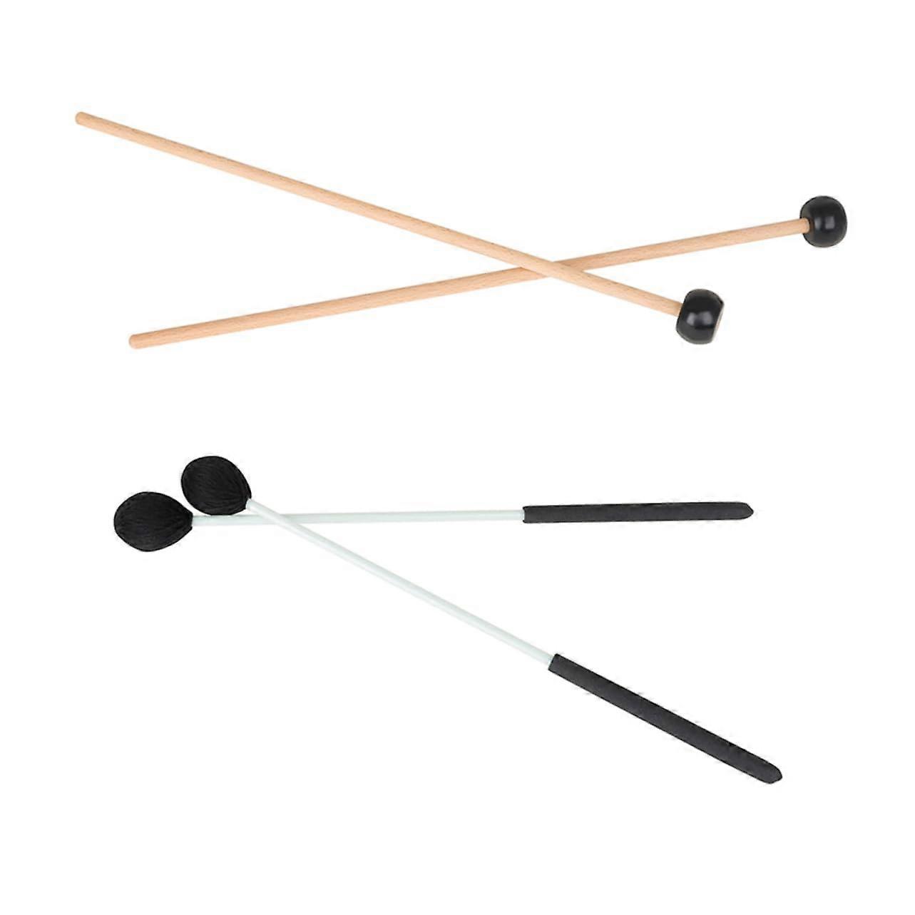 Professional Marimba Mallets Set with Maple Handles for Music Education and Percussion Instruments