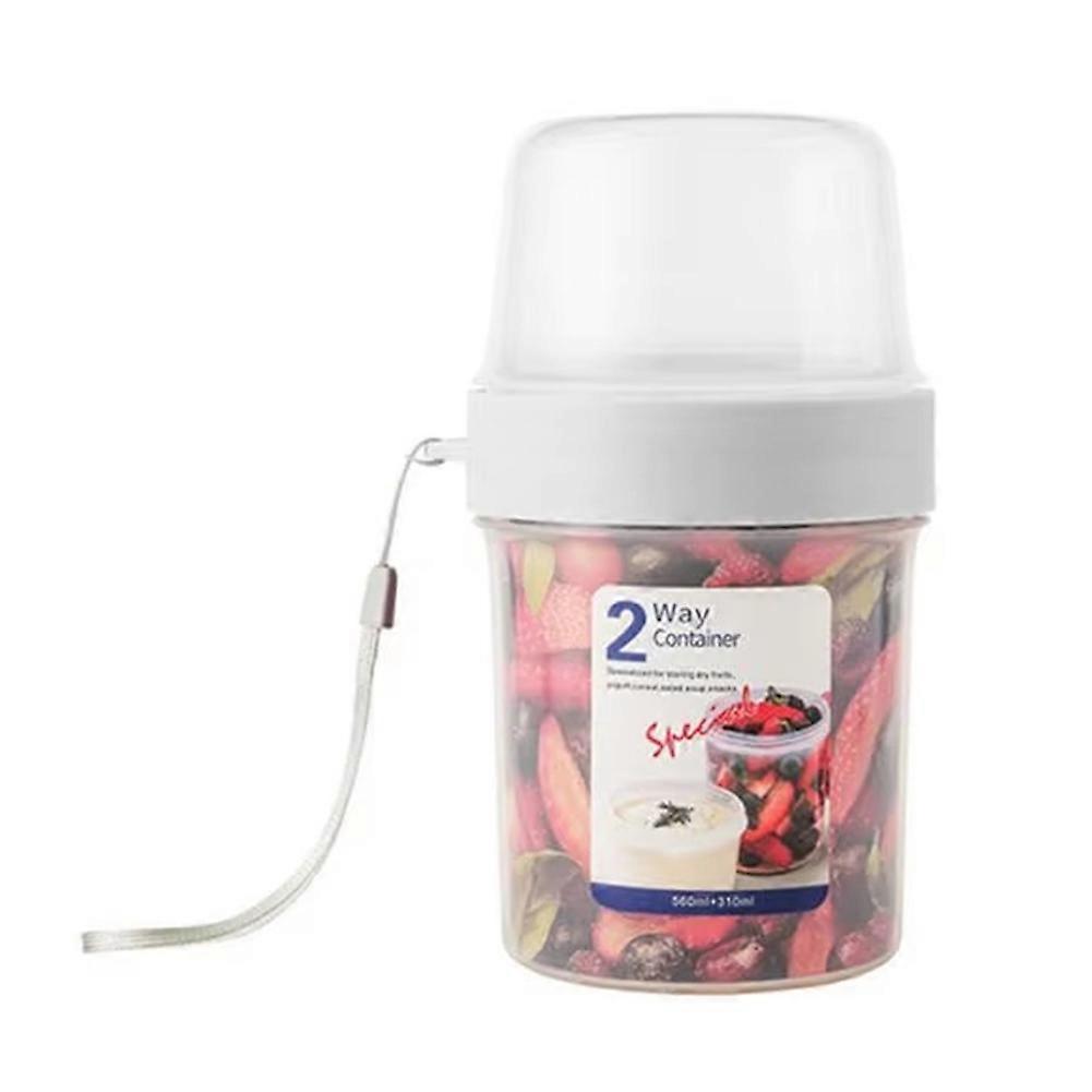 Double Layer Fresh-Keeping Container, Sealed Plastic Food Storage Box for Kitchen,Fruit Snacks Sealed Cans S