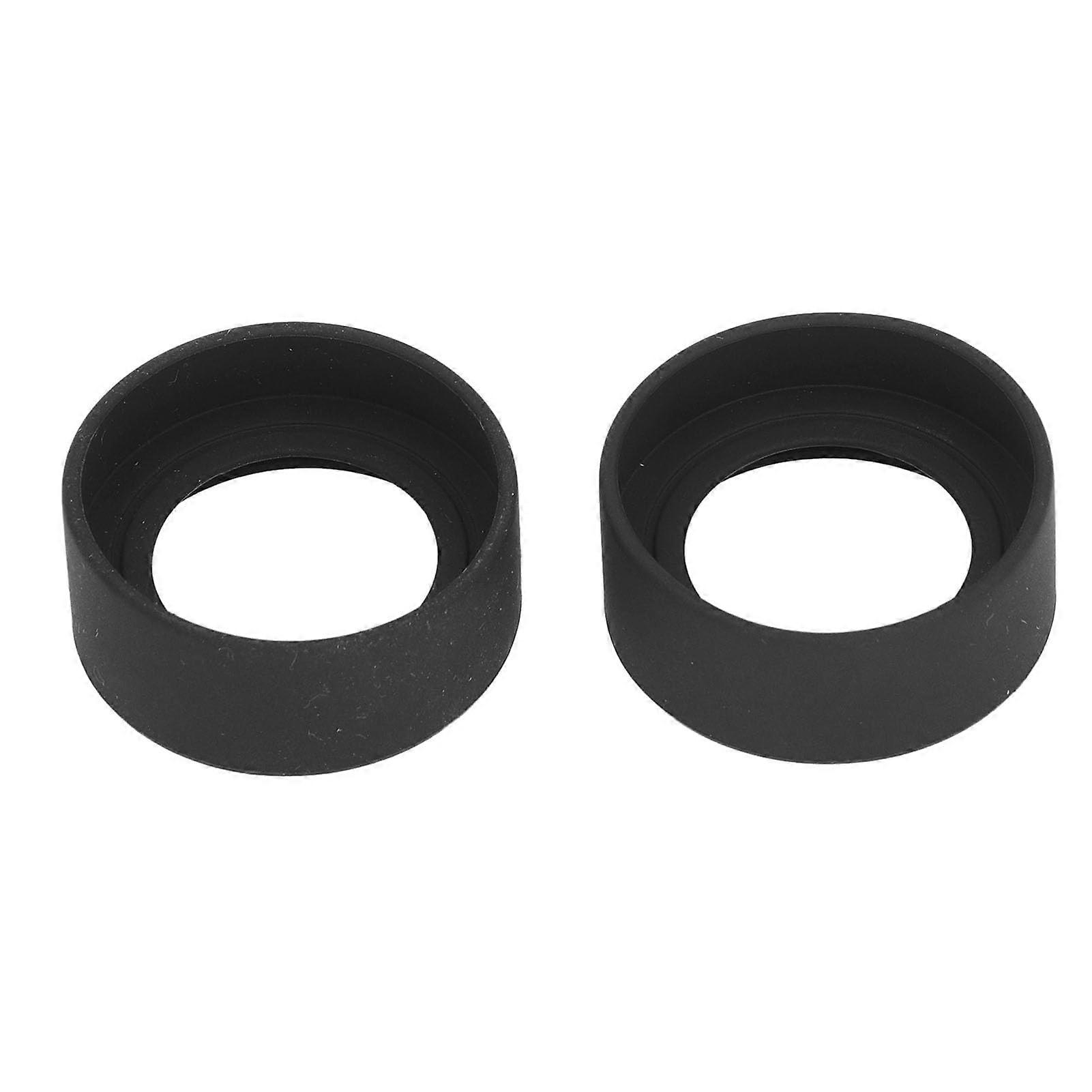 2Pcs Stereo Microscope Eyepiece Cover Rubber Eyeshields 40‑42mm Foldable Flat Angle Protector
