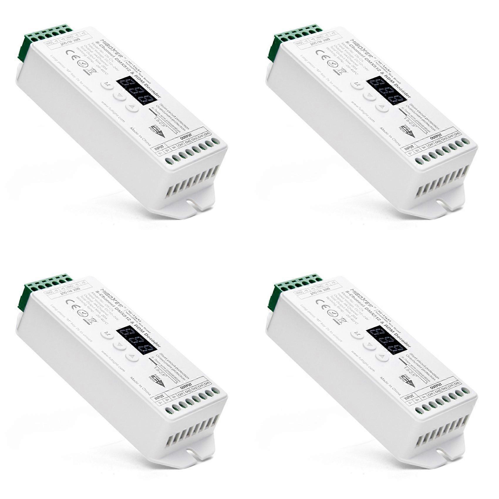 4X Miboxer DMX512 Decoder RDM Controller D5-Cx 5 Channel Decoder for LED Lighting Control