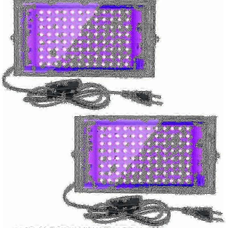 Ultraviolet effect lighting 100W UV LED floodlight 2pcs waterproof