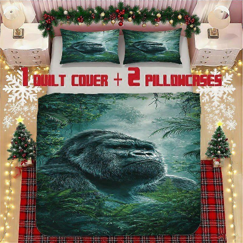 Gorilla Majesty Soft Printed Bedding Set Polyester Fabric Decorative & Warm