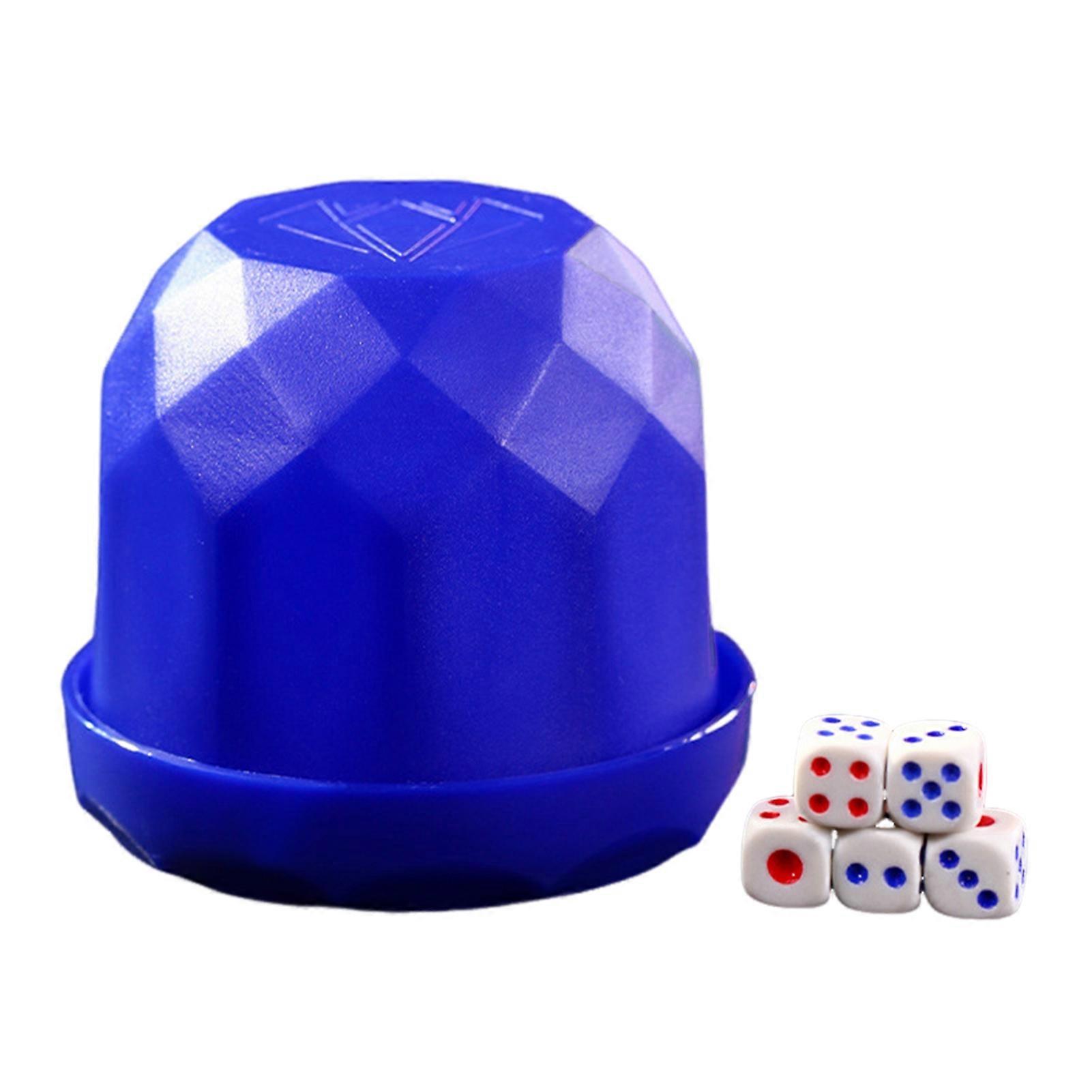 1 Set Dice Cup with Base Design, 5 Dot Dice