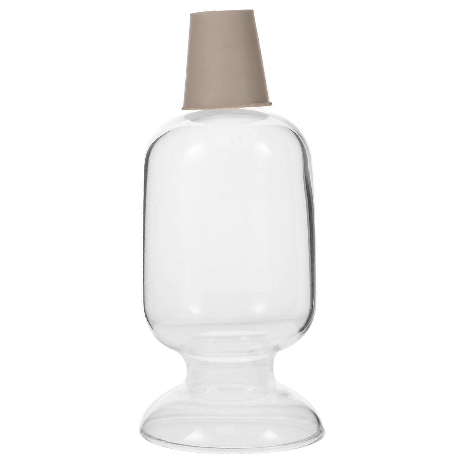 Transparent Glass Bottle for Sample Storage with Stopper