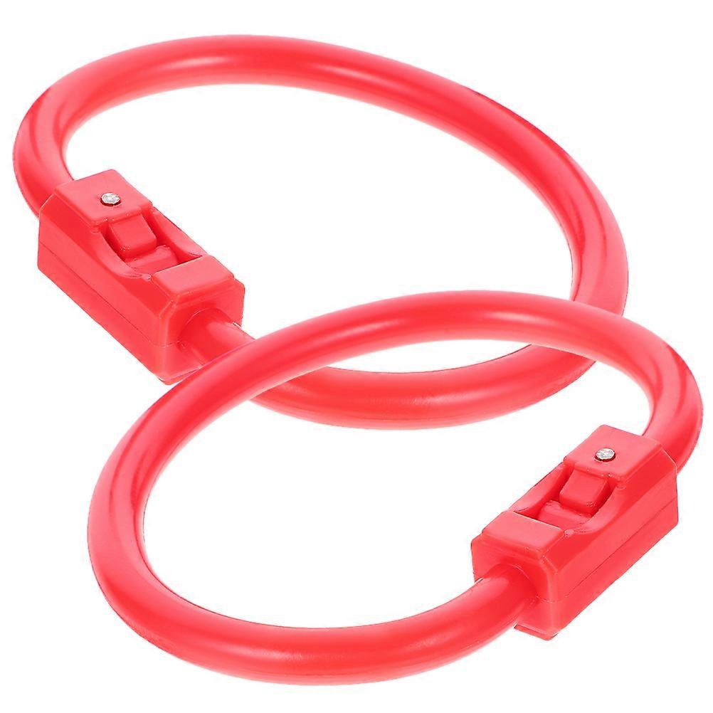 Cow Nose Ring Durable Plastic Cattle Nose Ring for Farm 2Pcs Red