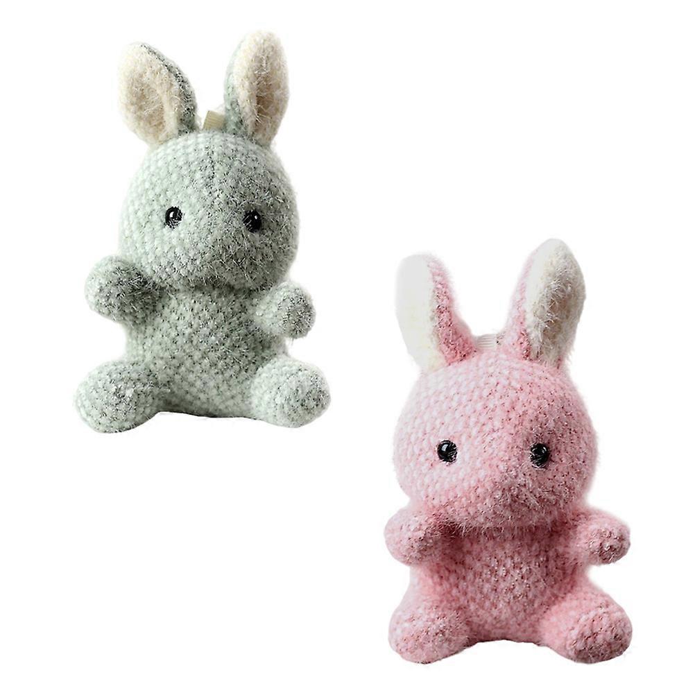 Hanging Decor Rabbit Shape Key Rings for 4Pcs Cartoon Bag Pendants