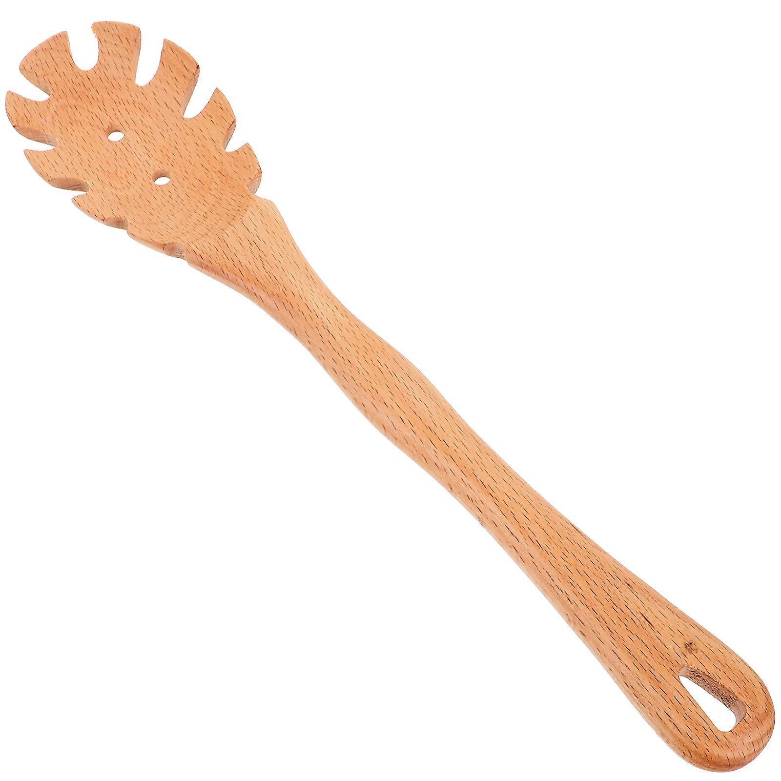 Wooden Colander Spoon for Noodle Filtering in Kitchen Use