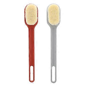 Douchereinigingshulpmiddelen voor het verwijderen van dode huidcellen en het verbeteren van de huidgezondheid: rode gegolfde wollen tools (2 stuks)