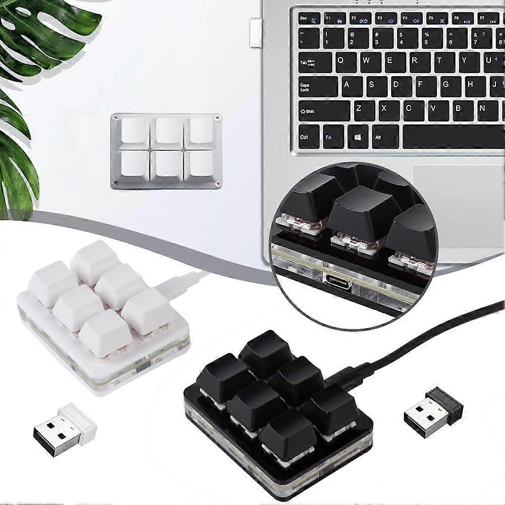 6-key Type-C Interface Customizable Shortcut Keys Computer Peripherals Accessories Wireless Bluetooth 6-key Mechanical Keyboard
