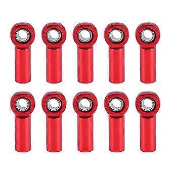 10Pcs M3 Ball Joint Link Bar Rod Seals Ball Head Tie Rod End For 1/10 Rc Truck Car Truck Red