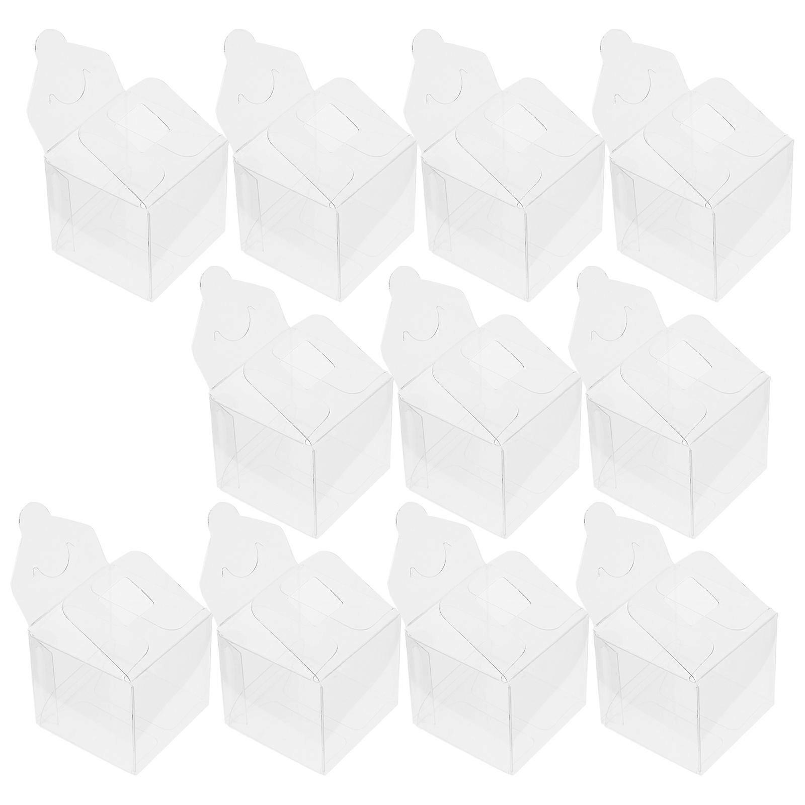Plastic Packing Boxes Transparent Candy Box for Packing 10Pcs Party Packaging