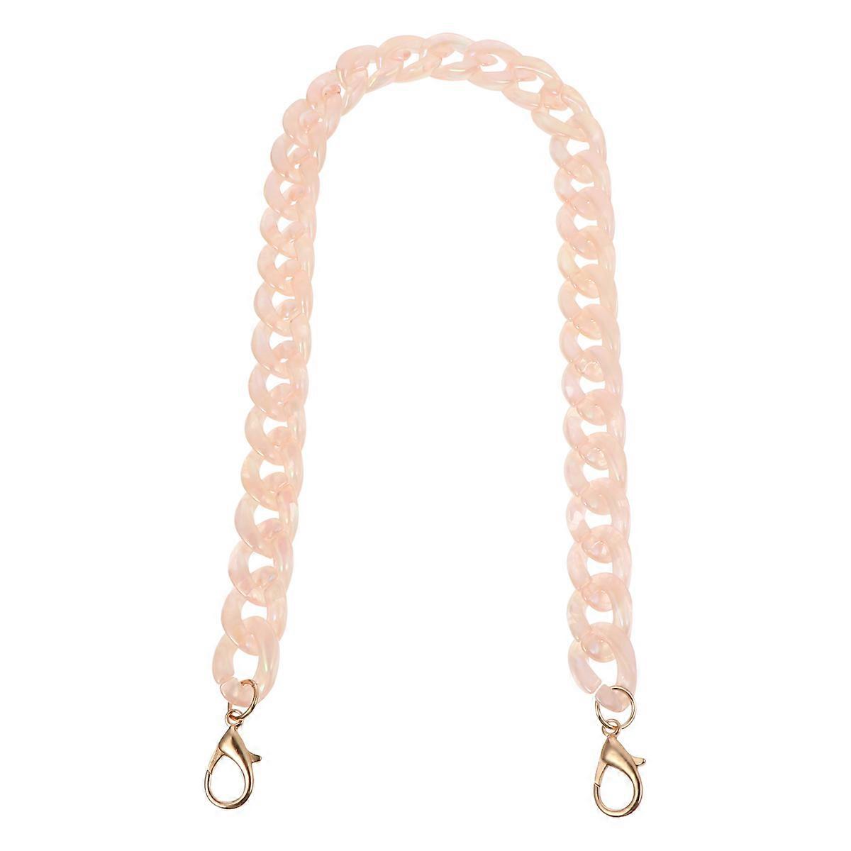 Fish Bone Chain Shoulder Strap Versatile Bag Replacement Strap 1Pcs Pink Resin