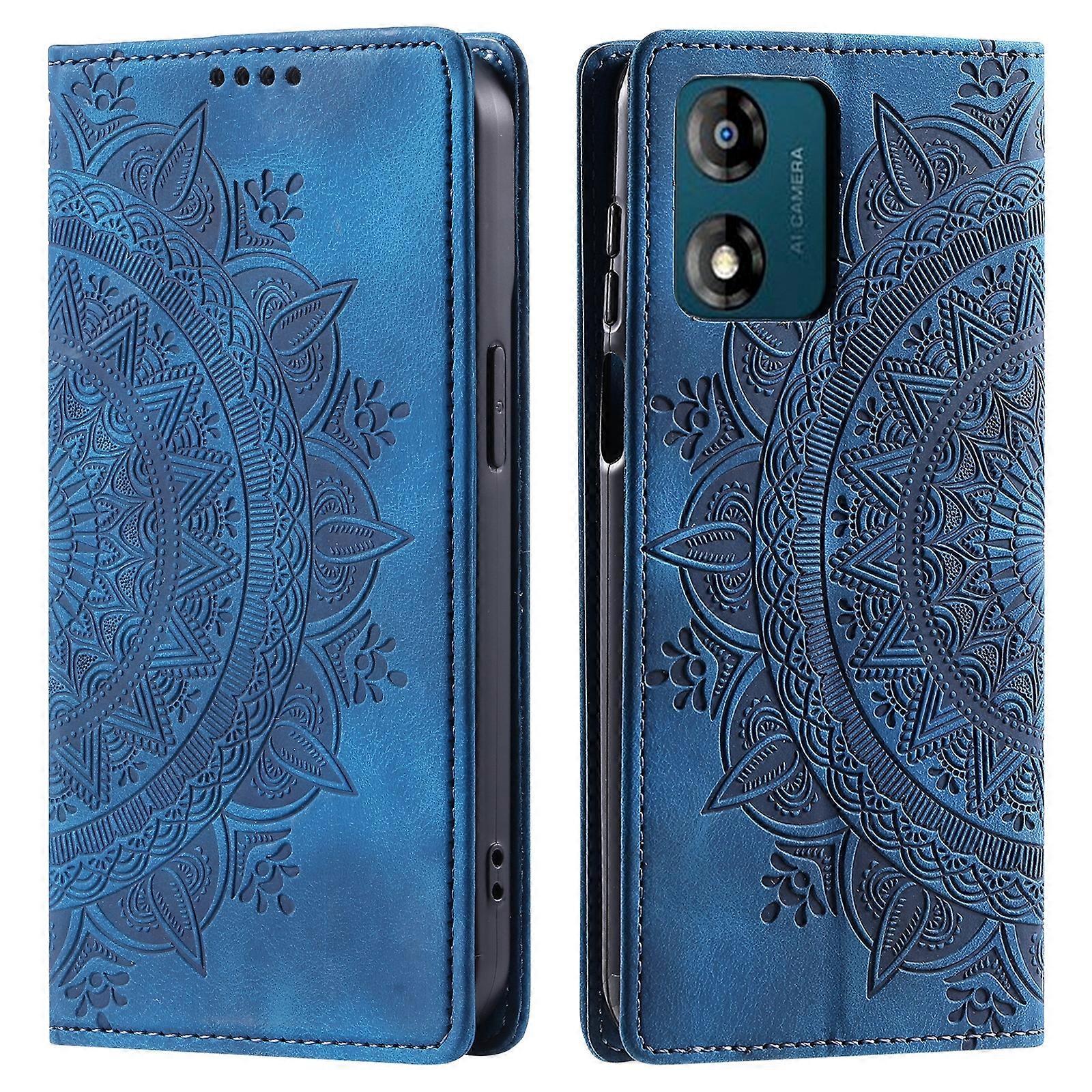 Totem Embossed Magnetic Leather Phone Case
