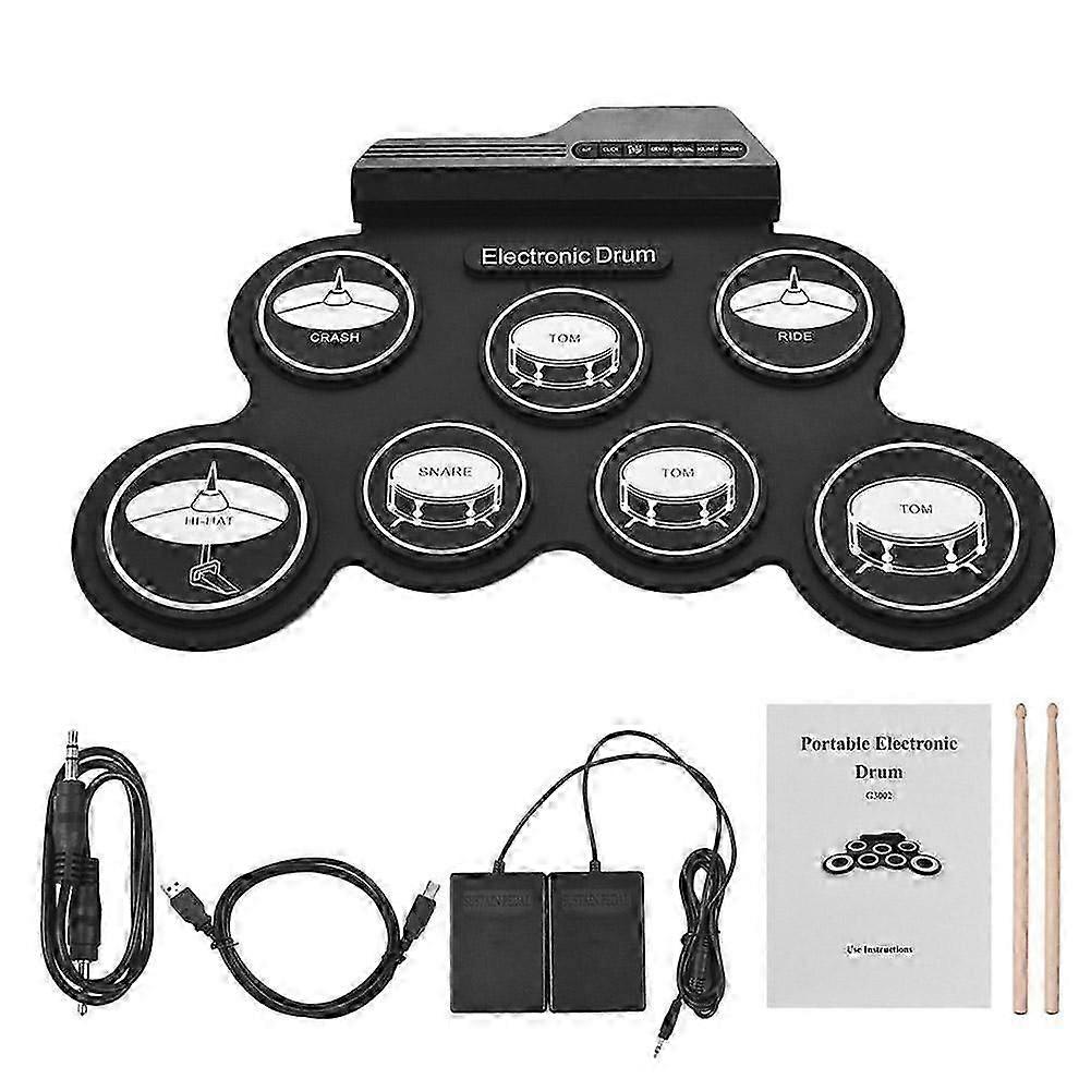 Hand Rolled Electronic Drum Percussion Instrument Silicone USB Electronic Drum
