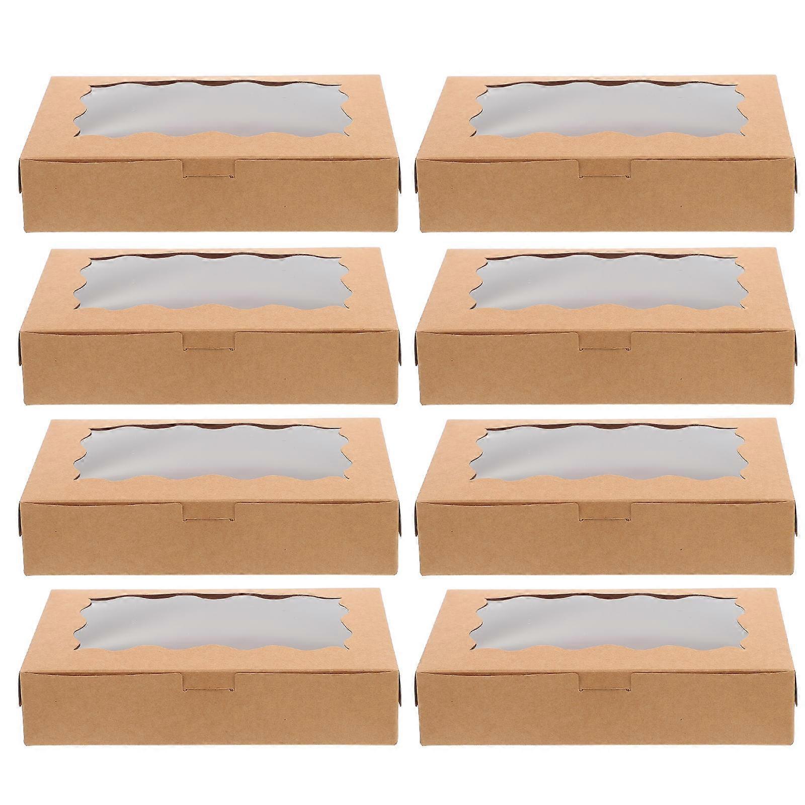 Dessert Packing Box Brown Paper Macaron Boxes for Storage Use 50Pcs