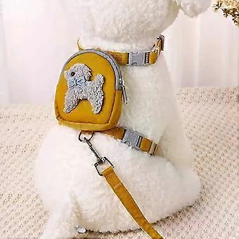 Adjustable Pet Vest Backpack Leash Small Medium Dogs