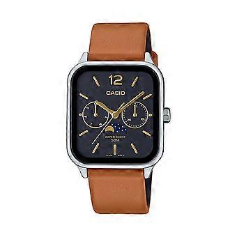 CASIO COLLECTION MOONPHASES LEATHER - BLACK