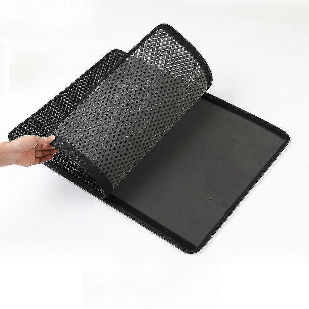 Cat Litter Mat Foldable Double Layer Waterproof Honeycomb Shape